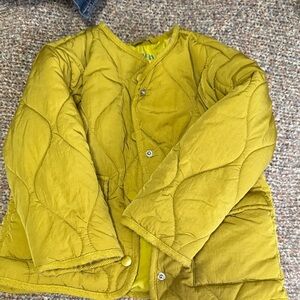 Zara Kids Mustard Quilted Puffer Jacket